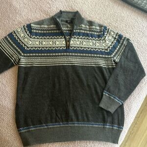 SKYR sweater half-zip. Grey/blue XL